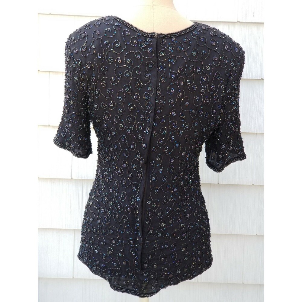 Stenay Beaded Top, Short Sleeve ~ Great for any Occasion ~ Size Large - Picture 4 of 5